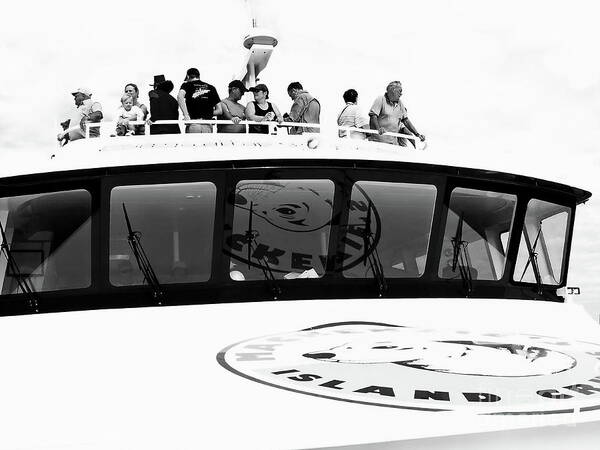 Digital Black And White Photo Art Print featuring the photograph The Tourists BW by Tim Richards