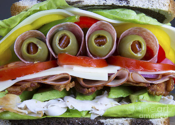 Ham Art Print featuring the photograph The Ultimate Sandwich by Karen Foley