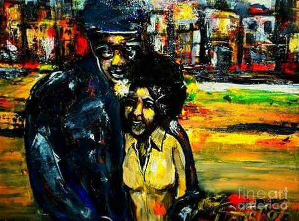 Urban Community Service Art Print featuring the painting The World is a Getto by Tyrone Hart