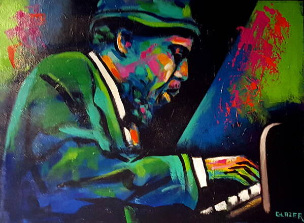 Thelonious Monk Art Print featuring the painting Thelonious Monk by Stuart Glazer