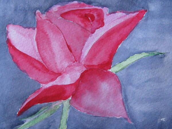 Rose Art Print featuring the painting Thorn Free by Trilby Cole