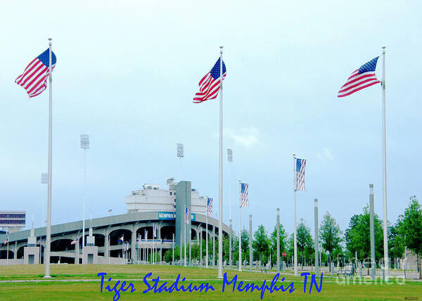 Football Art Print featuring the photograph Tiger Stadium Memphis TN by Lizi Beard-Ward