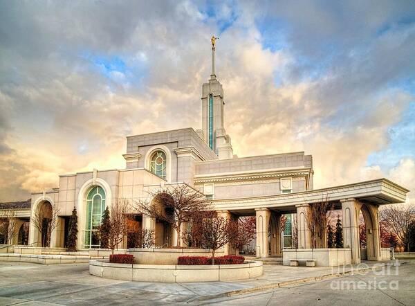 Lds Art Print featuring the photograph Timpanogos Temple by Roxie Crouch