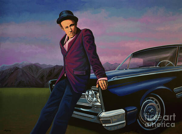 Tom Waits Art Print featuring the painting Tom Waits by Paul Meijering