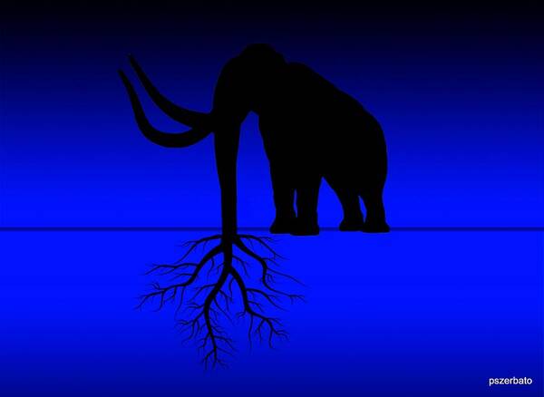 Mammoth Art Print featuring the digital art Tree Of Strength Prosperity And Longevity by Paulo Zerbato