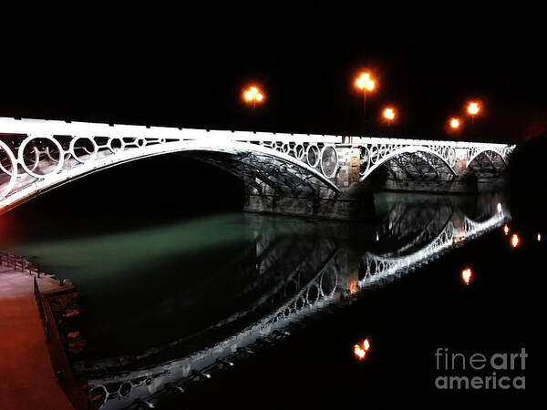 Seville Art Print featuring the photograph Triana Bridge by HELGE Art Gallery