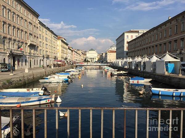 Trieste Art Print featuring the photograph Trieste Grand Canal by Italian Art