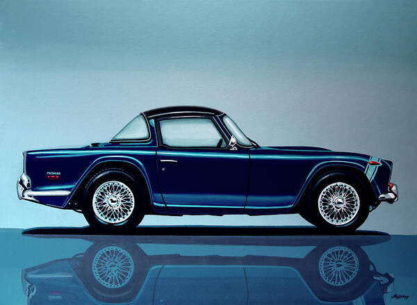 Triumph Tr5 Art Print featuring the painting Triumph TR5 1968 Painting by Paul Meijering