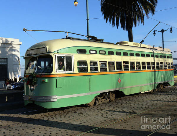 Cable Car Art Print featuring the photograph Trolley Number 1058 by Steven Spak