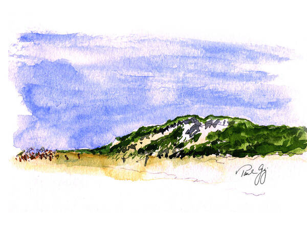 Truro Art Print featuring the painting Truro Beach Cape Cod by Paul Gaj