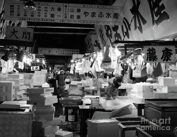 People Art Print featuring the photograph Tsukiji Shijo, Tokyo Fish Market, Japan 3 by Perry Rodriguez