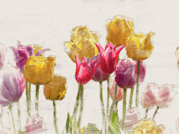 5dii Art Print featuring the digital art Tulipe by Mark Mille