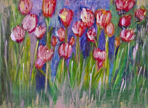 Tulips Art Print featuring the painting Tulips by Don Wright