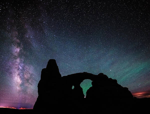 Turret Arch Art Print featuring the photograph Turret Airglow by Darren White