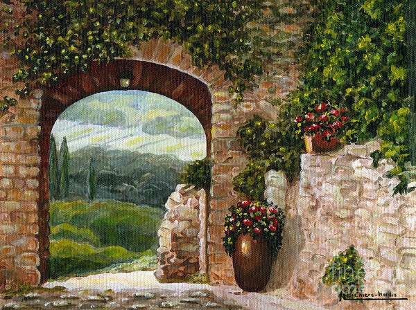 Angelica Dichiara Art Print featuring the painting Tuscan Arch by Italian Art