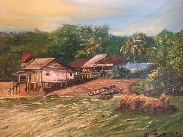 Island Art Print featuring the painting Ubin My Love by Belinda Low