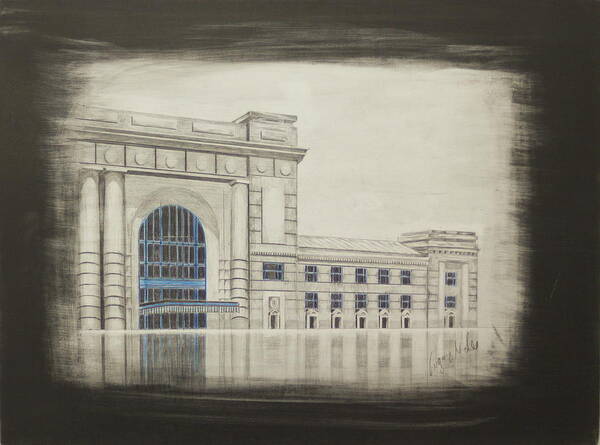 Union Station Art Print featuring the drawing Union Station - East Wing by Gregory Lee