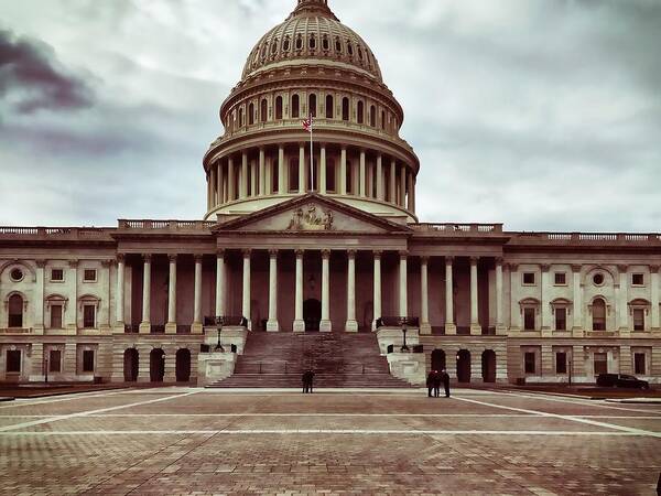 Capitol Art Print featuring the photograph United States Capitol Building by Chris Montcalmo