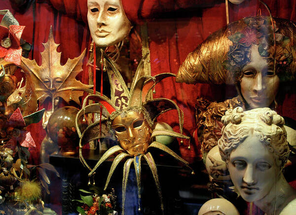 Italy Art Print featuring the photograph Venetian Masks by Vicki Hone Smith