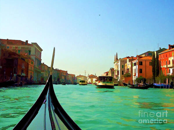 Venice Italy Art Print featuring the photograph Venice Waterway by Roberta Byram