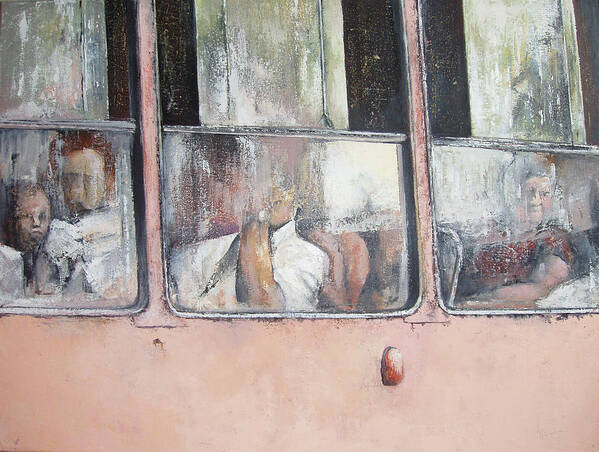 Camello Art Print featuring the painting Viajando en Camello-La Habana by Tomas Castano