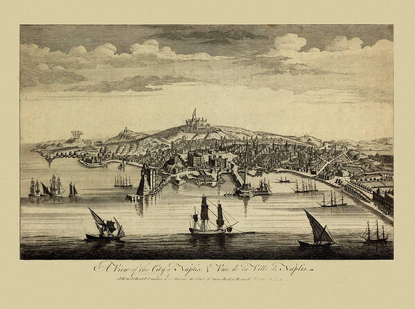View Of Naples Art Print featuring the photograph View Of Naples 1755 by Andrew Fare