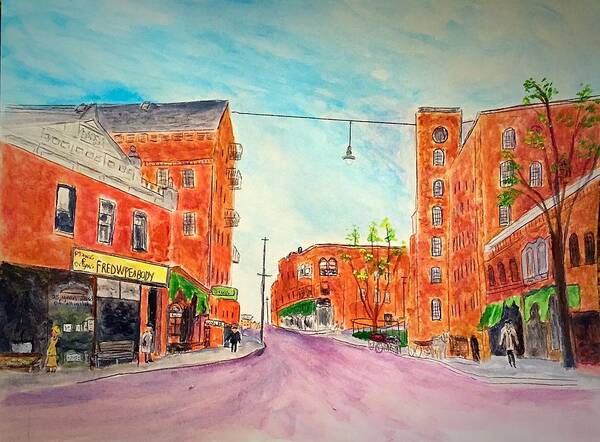 Amesbury Massachusetts Art Print featuring the painting Vintage Amesbury by Anne Sands