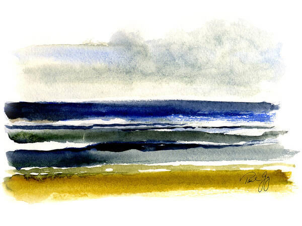 Virginia Beach Art Print featuring the painting Virginia Beach After the Storm by Paul Gaj