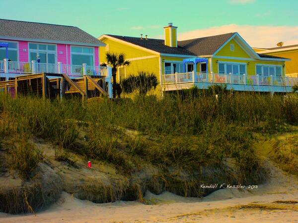 Kendall Kessler Art Print featuring the photograph Warm Evening at Isle of Palms by Kendall Kessler