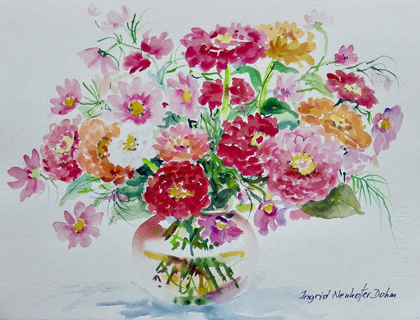 Flowers Art Print featuring the painting Watercolor Series 101 by Ingrid Dohm