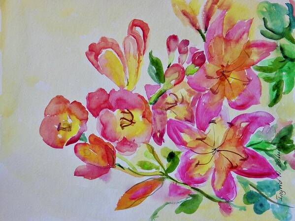 Flowers Art Print featuring the painting Watercolor Series No. 225 by Ingrid Dohm