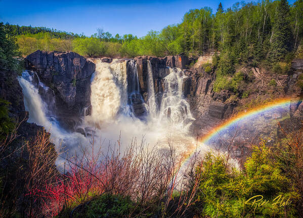 Atmosphere Art Print featuring the photograph Waterfalls and Rainbows by Rikk Flohr