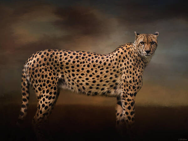What You Imagine Art Print featuring the painting What You Imagine - Cheetah Art by Jordan Blackstone