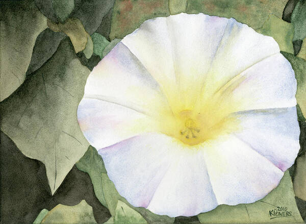 Flower Art Print featuring the painting What's The Story... by Ken Powers