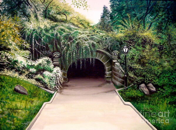 Landscape Art Print featuring the painting Whispering Tunnel by Elizabeth Robinette Tyndall