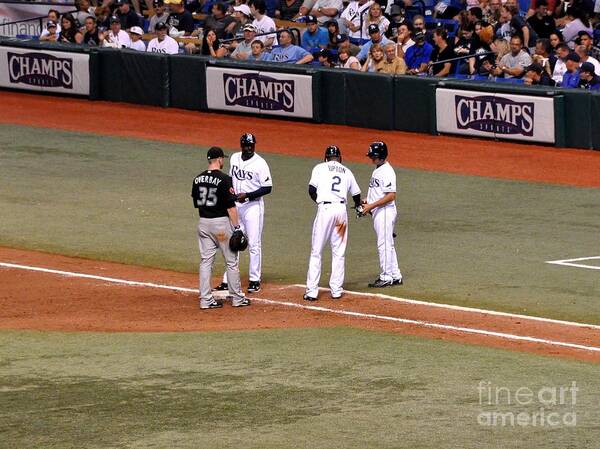 Tampa Bay Rays Art Print featuring the photograph Who's On First by John Black