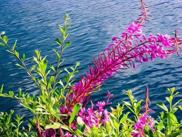 Art Art Print featuring the photograph Wildflowers by the Bay by DB Hayes