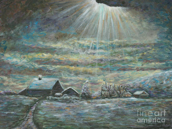 Glory Art Print featuring the painting Winter Glory by Nadine Rippelmeyer