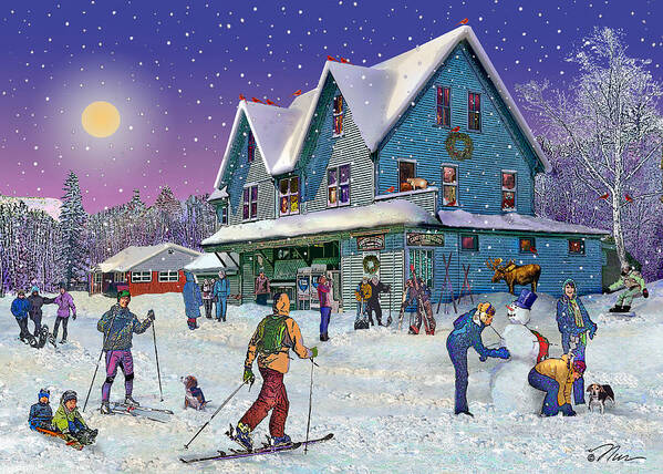 Winter Art Print featuring the photograph Winter in Campton Village by Nancy Griswold