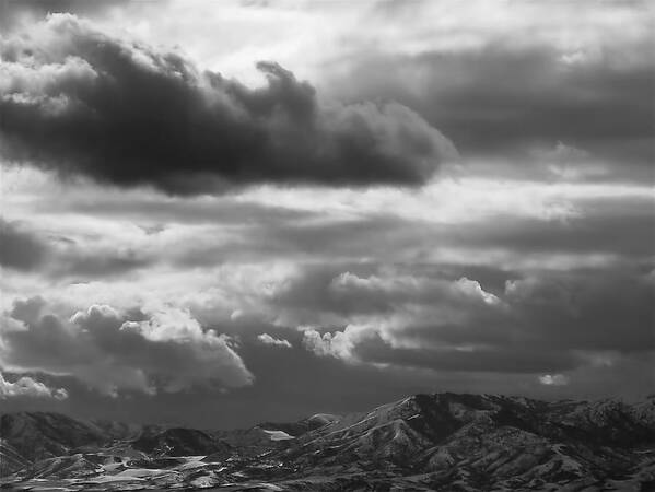 Salt Lake City Art Print featuring the photograph Winter Sky by Rona Black