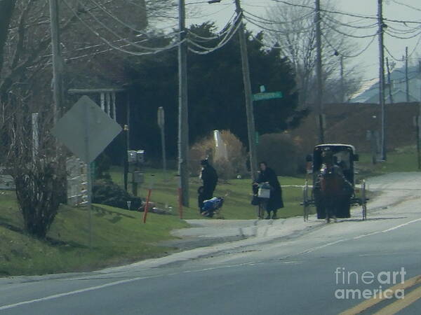 Amish Art Print featuring the photograph Women's Day Out by Christine Clark