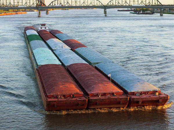 Mississippi River Art Print featuring the photograph Working the River by Holly Ross