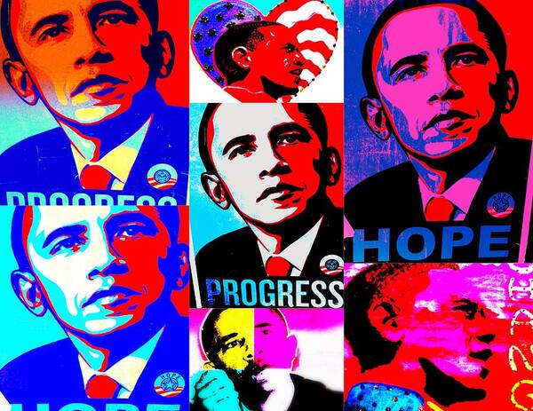 Obama Art Print featuring the photograph Yes We Can by Funkpix Photo Hunter