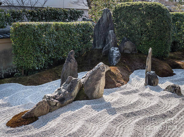 Zen Art Print featuring the photograph Zen Garden, Kyoto Japan 2 by Perry Rodriguez
