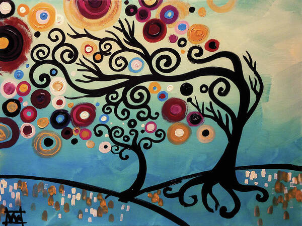 Tree Art Print featuring the mixed media 011 by Natasha Wescoat