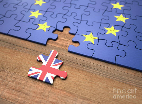 Nobody Art Print featuring the photograph Brexit Jigsaw Puzzle #1 by Ktsdesign/science Photo Library