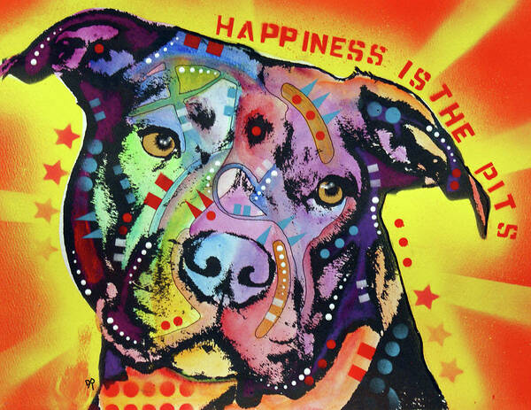 Happiness Is The Pits Sunray Art Print featuring the mixed media Happiness Is The Pits Sunray #1 by Dean Russo