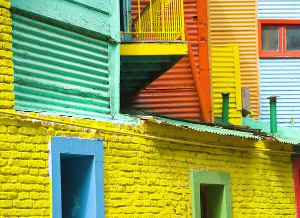 Outdoors Art Print featuring the photograph La Boca Architecture, El Caminito #1 by Donovan Reese