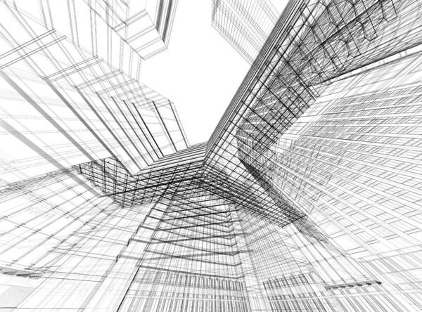 Plan Art Print featuring the photograph 3d Architecture Abstract #19 by Nadla