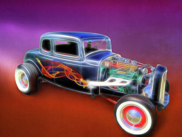 1932 Ford Art Print featuring the digital art 1932 Ford Roadster by Rick Wicker